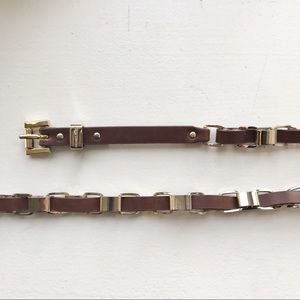 Michael Kors Leather Chain Link Belt